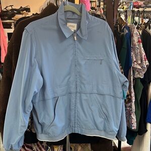 Liz Claiborne Light Blue Windbreaker for Men size XL